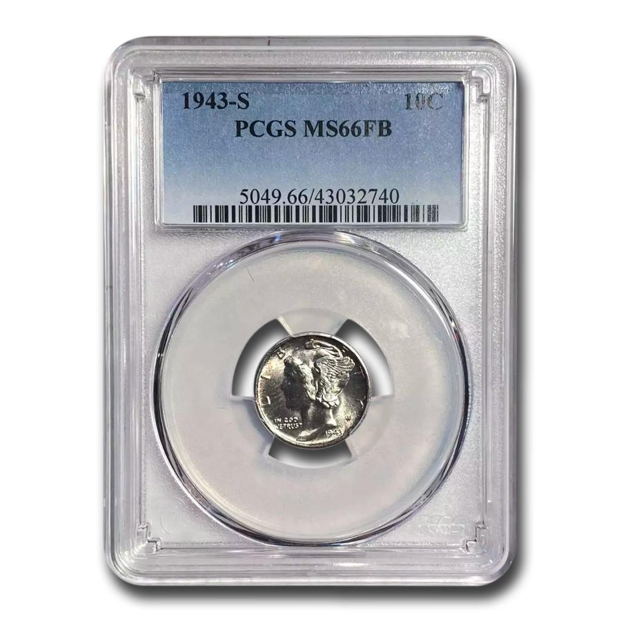 Buy 1943-S Mercury Dime MS-66 PCGS (FB)