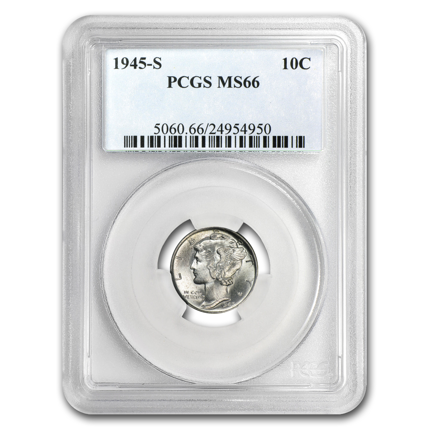 Buy 1945-S Mercury Dime MS-66 PCGS - Click Image to Close