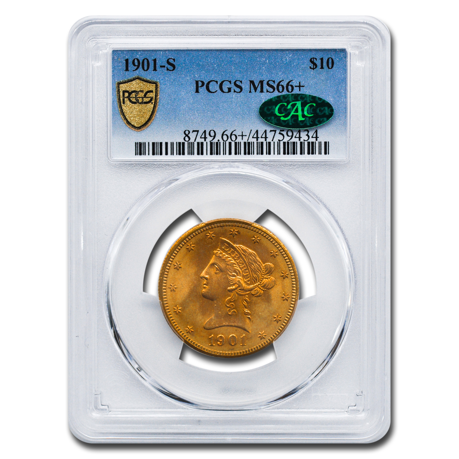 Buy 1901-S $10 Liberty Gold Eagle MS-66+ PCGS CAC