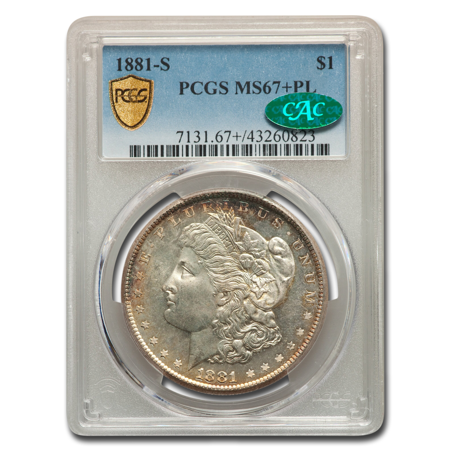 Buy 1881-S Morgan Dollar PL MS-67+ PCGS CAC