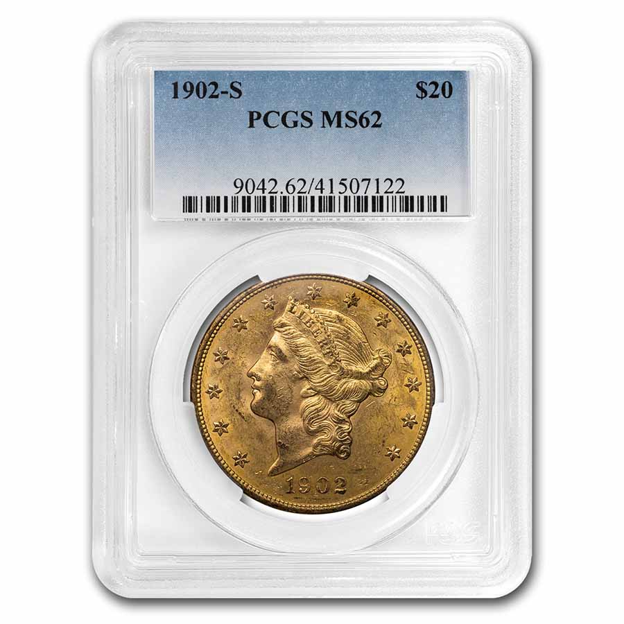 Buy 1902-S $20 Liberty Gold Double Eagle MS-62 PCGS