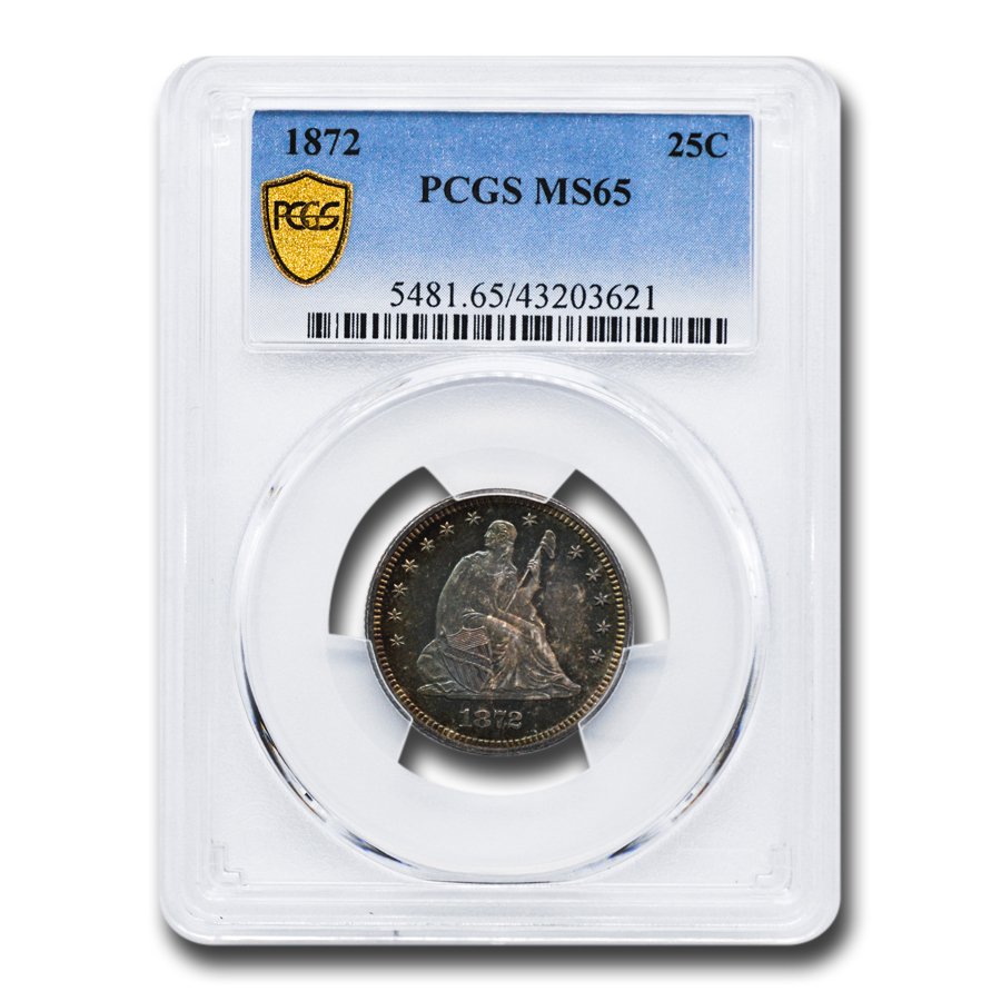 Buy 1872 Liberty Seated Quarter MS-65 PCGS