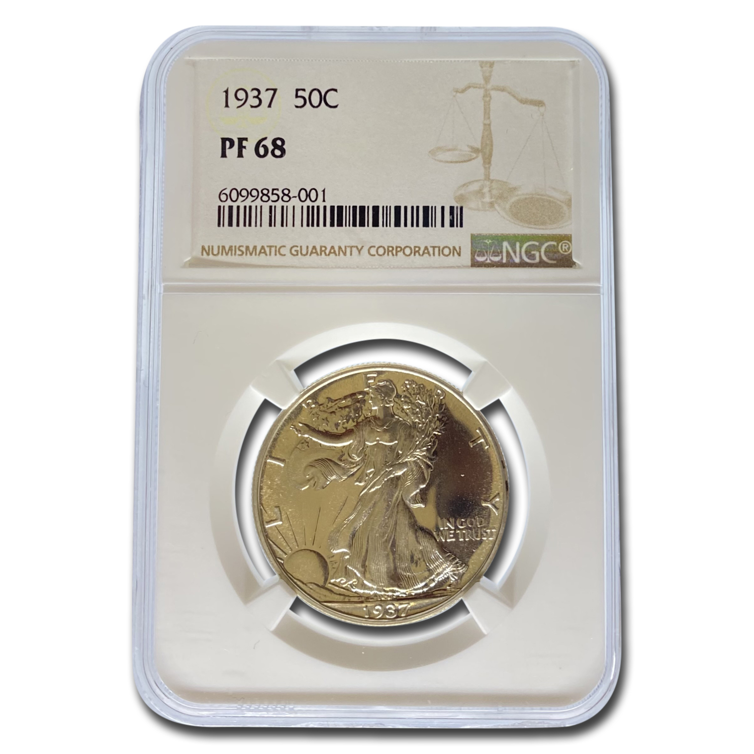 Buy 1937 Walking Liberty Half Dollar PF-68 NGC