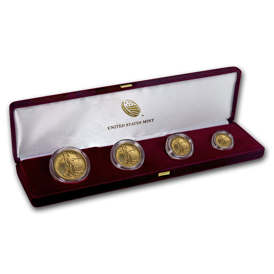 Buy 2020-W 4-Coin Proof American Gold Eagle Set (w/Box & COA)