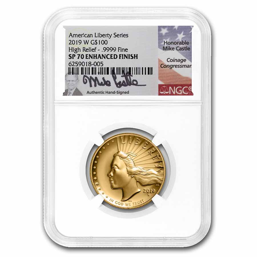 Buy 2019-W HR American Liberty Gold SP-70 NGC (Enhanced Finish)
