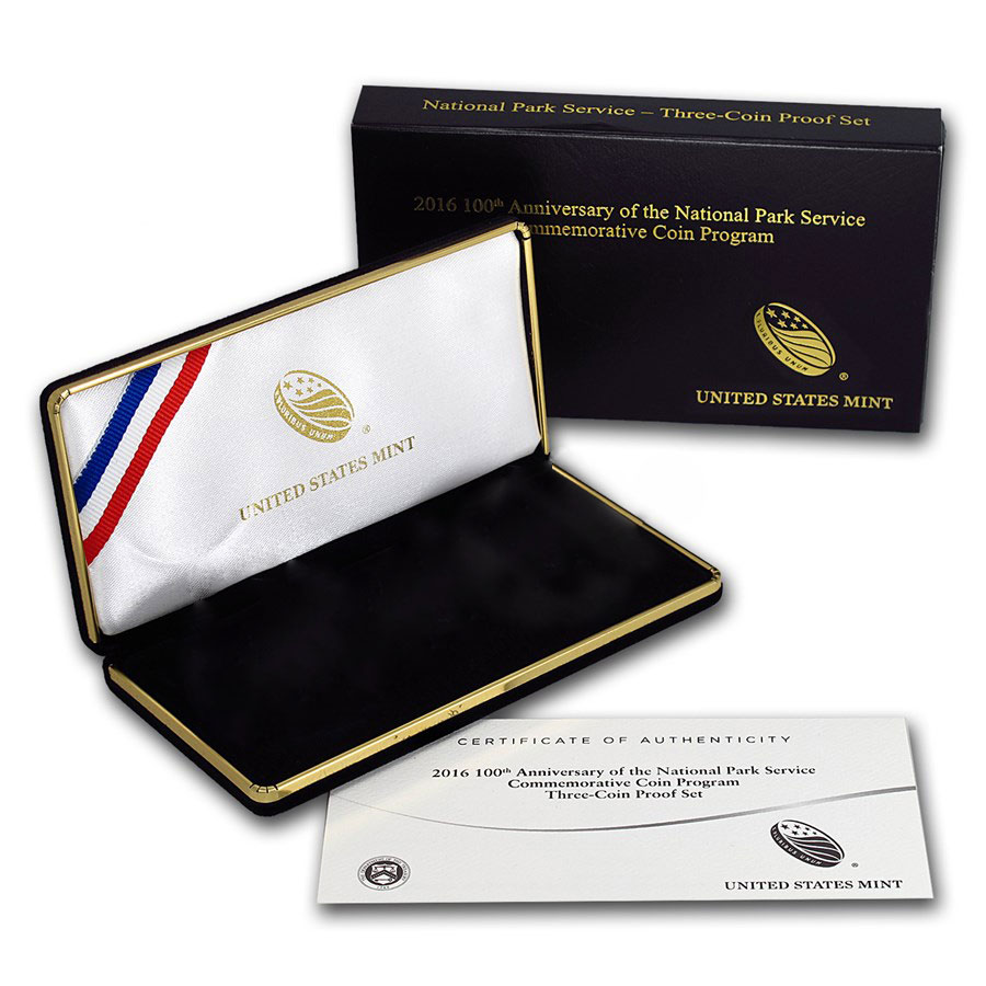 Buy OGP Box 2016 3-Coin 100th Anniv Nat Pk Serv Prf - Click Image to Close