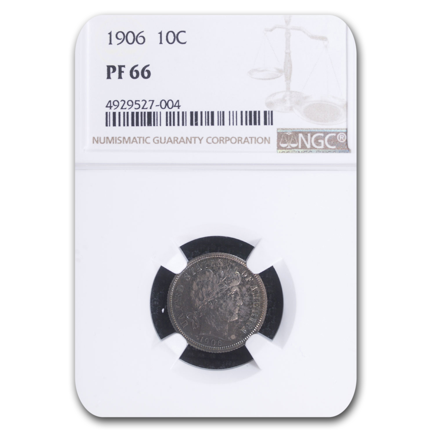 Buy 1906 Barber Dime PF-66 NGC