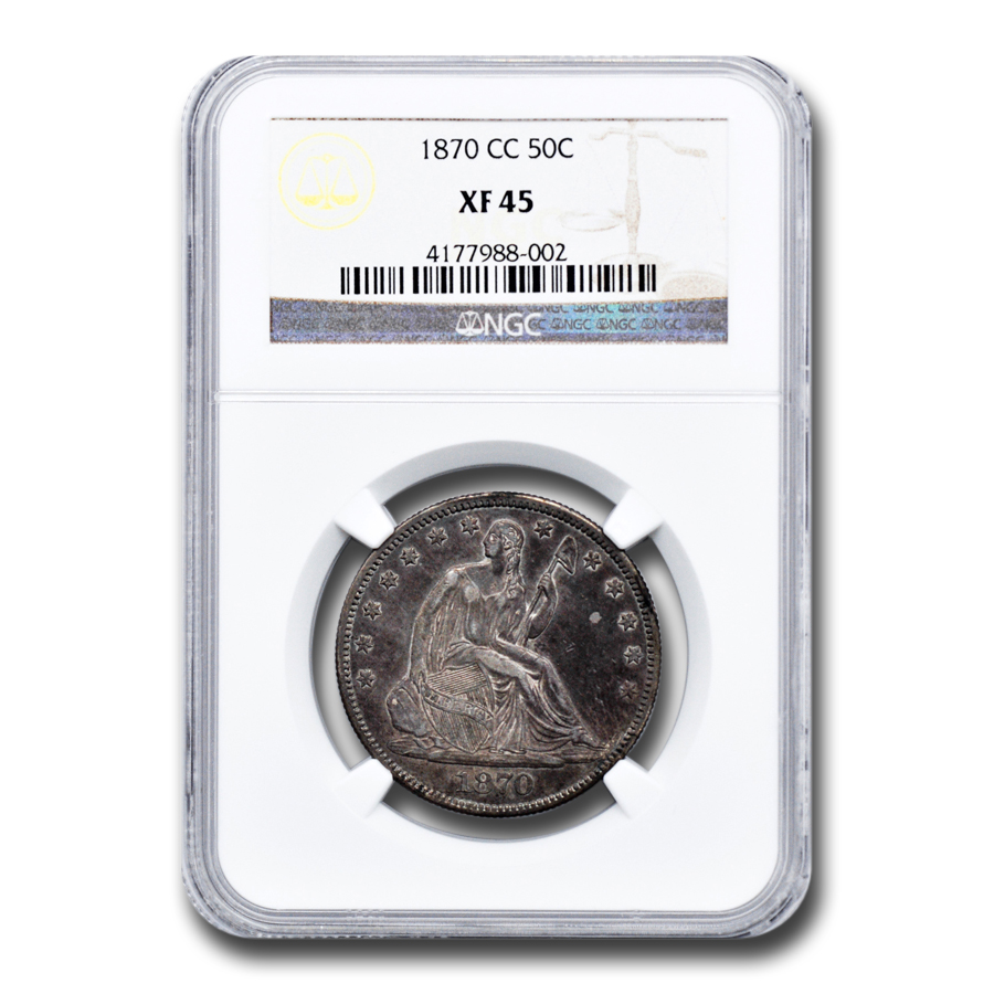 Buy 1870-CC Liberty Seated Half Dollar XF-45 NGC