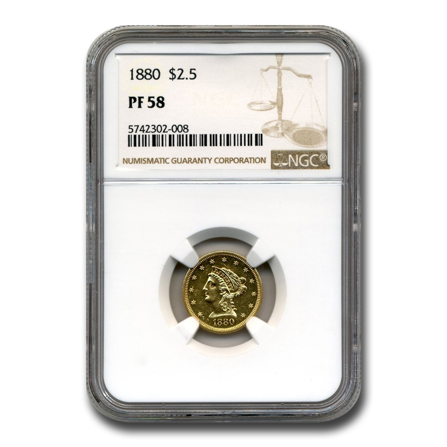 Buy 1880 $2.50 Liberty Gold Quarter Eagle PF-58 NGC