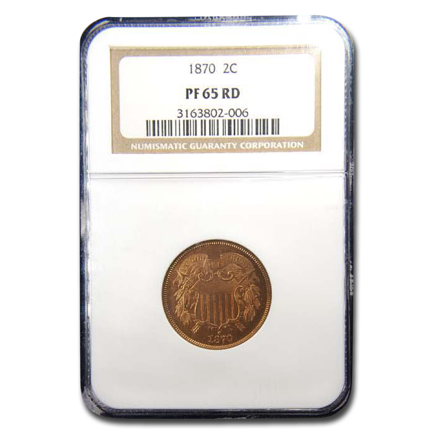 Buy 1870 Two Cent Piece PF-65 NGC (Red)