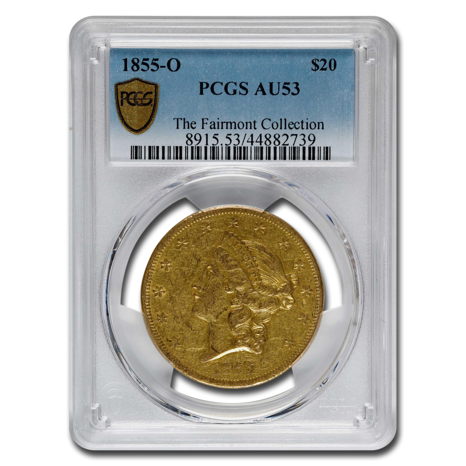 Buy 1855-O $20 Liberty Gold Double Eagle AU-53 PCGS