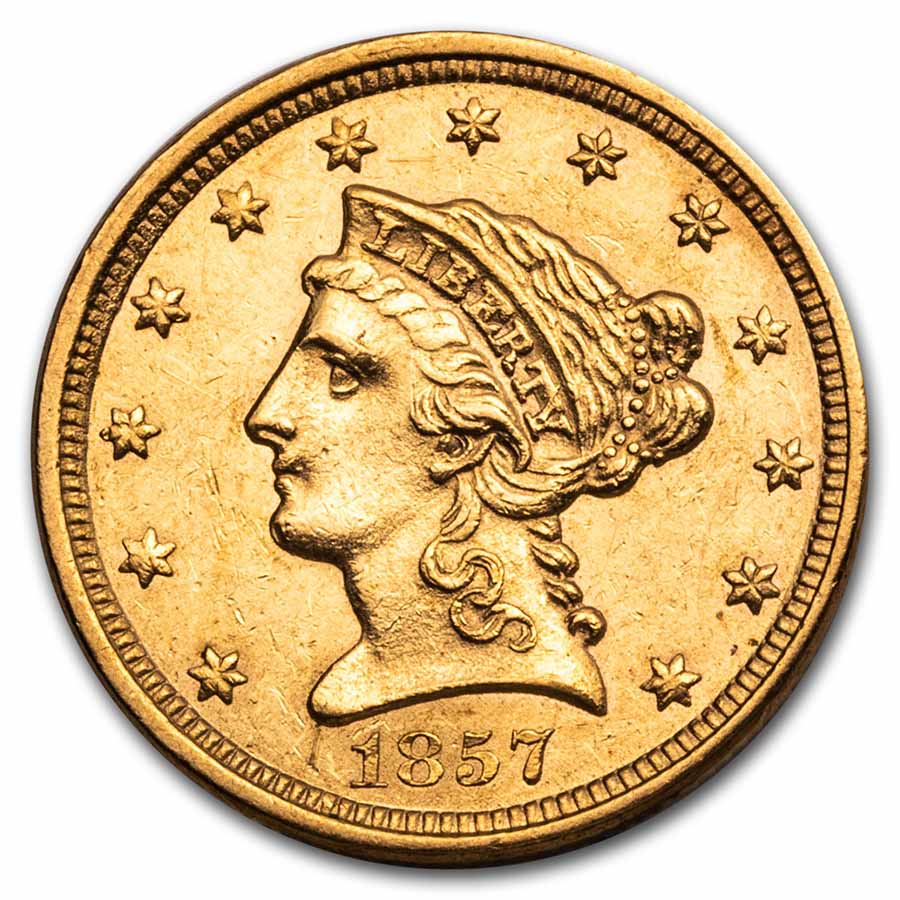 Buy 1857 $2.50 Liberty Gold Quarter Eagle AU - Click Image to Close