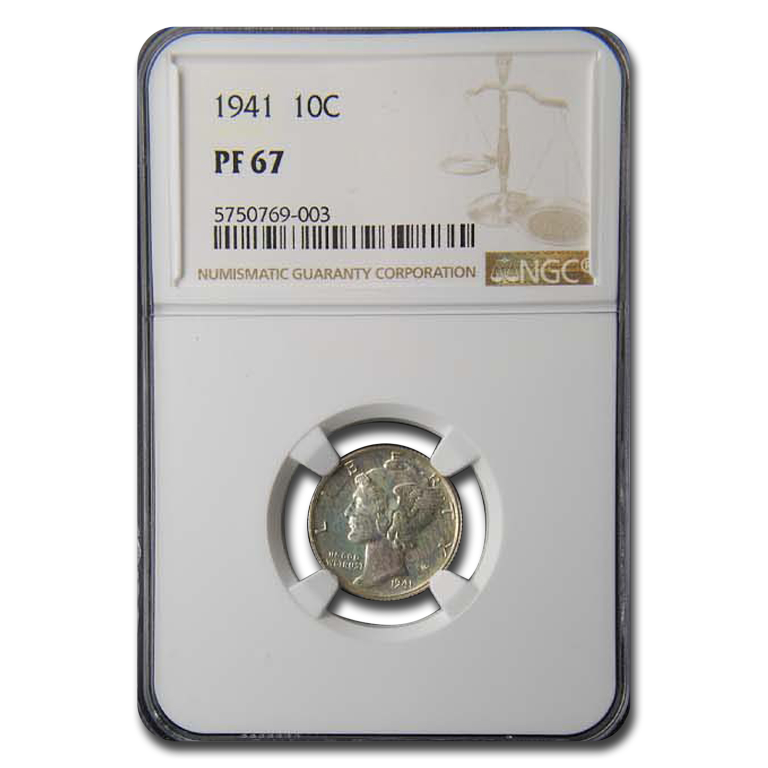 Buy 1941 Mercury Dime PF-67 NGC