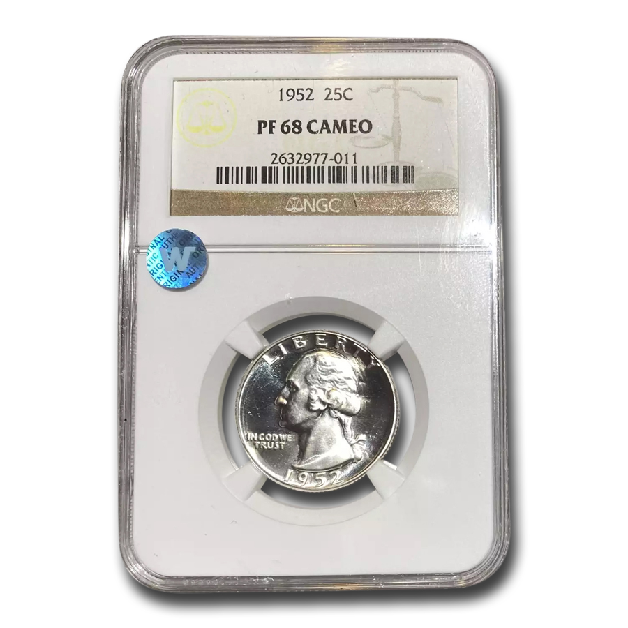 Buy 1952 Washington Quarter PF-68 Cameo NGC