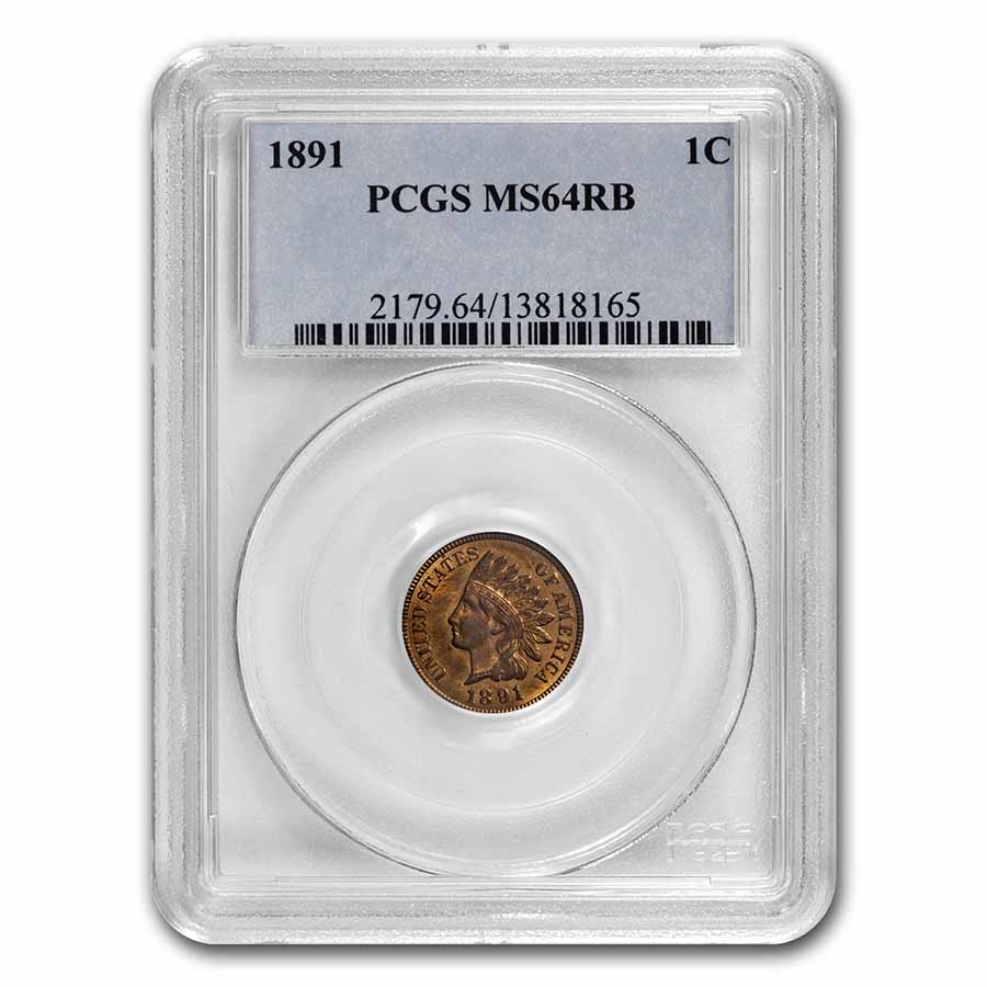 Buy 1891 Indian Head Cent MS-64 PCGS (Red/Brown)