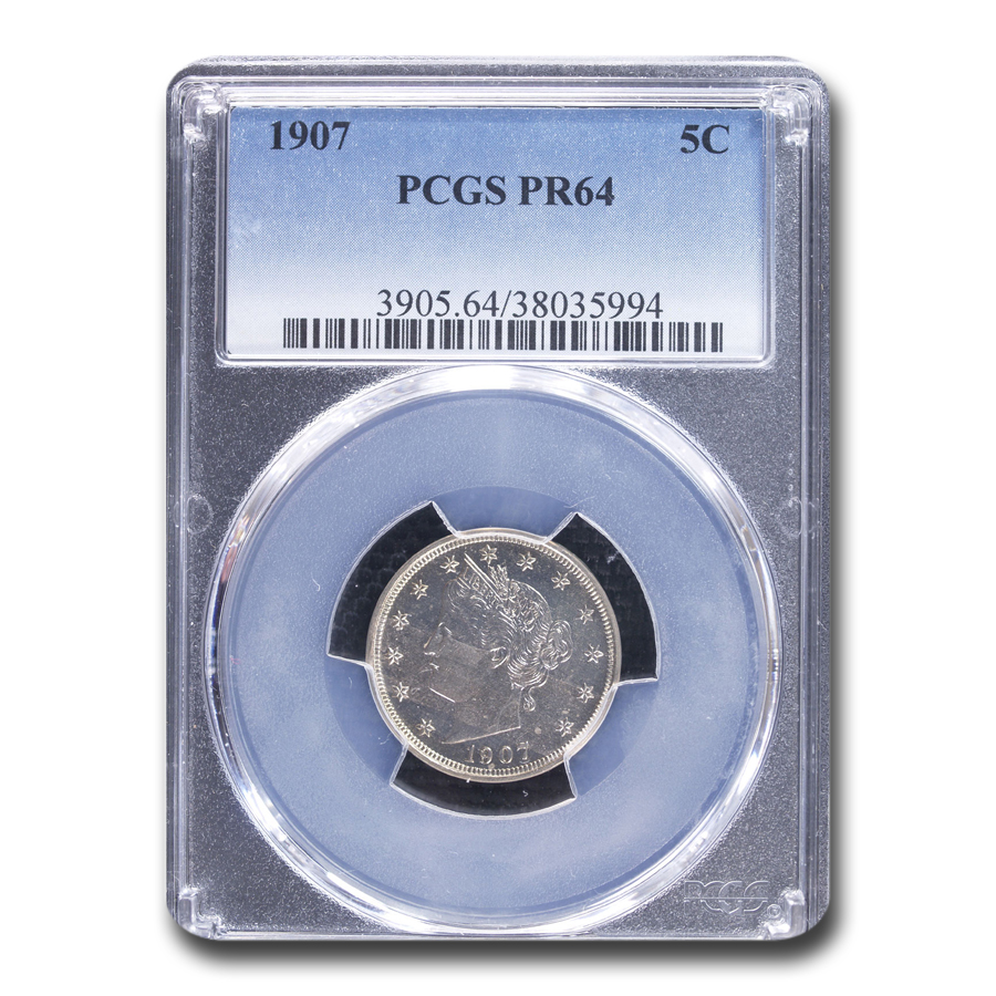 Buy 1907 Liberty Head V Nickel PR-64 PCGS