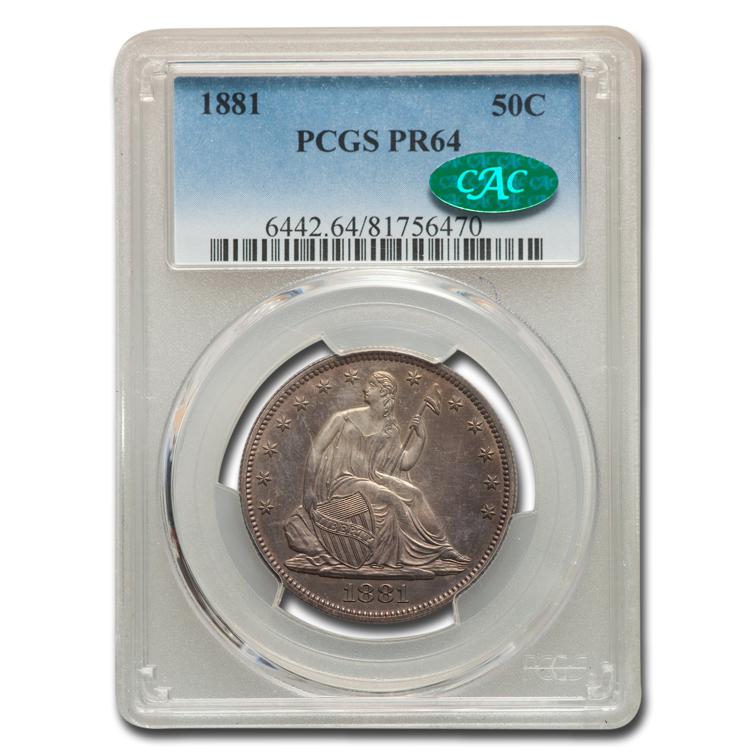 Buy 1880 Liberty Seated Half Dollar PR-64 PCGS CAC