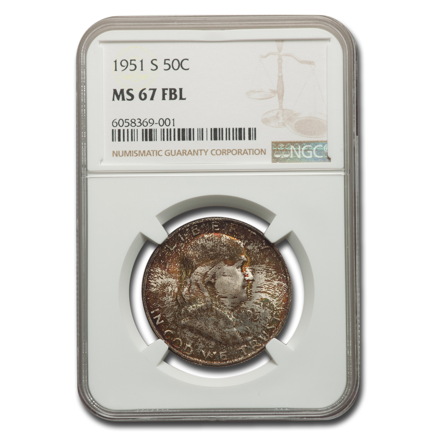 Buy 1951-S Franklin Half Dollar MS-67 NGC (FBL)