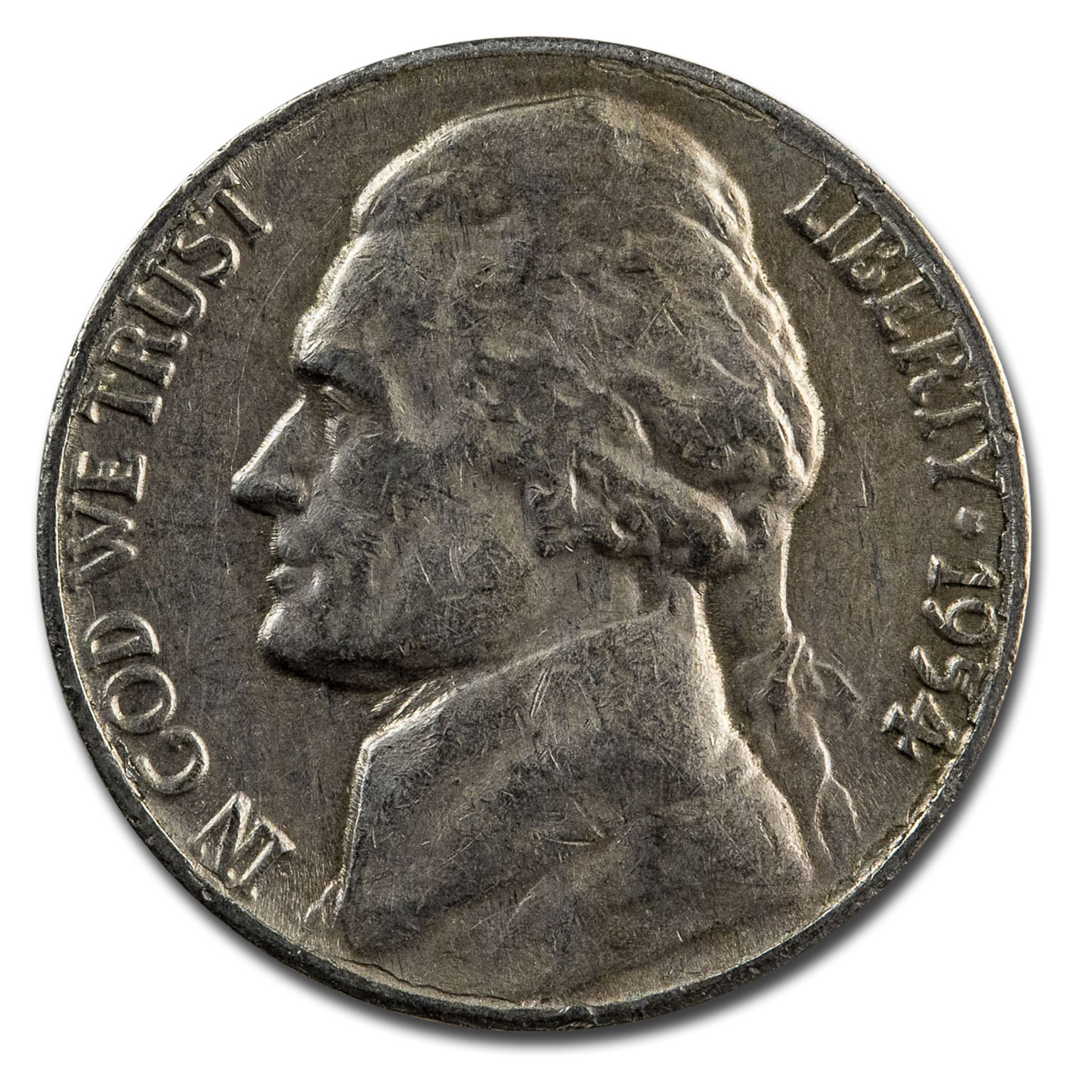 Buy 1954-S Jefferson Nickel Avg Circ - Click Image to Close