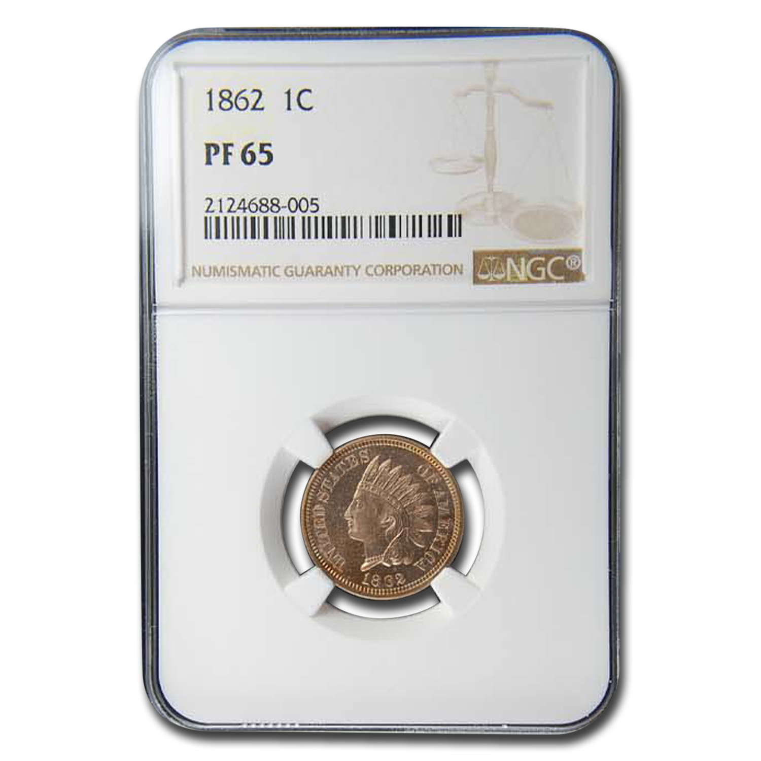 Buy 1862 Indian Head Cent PF-65 NGC