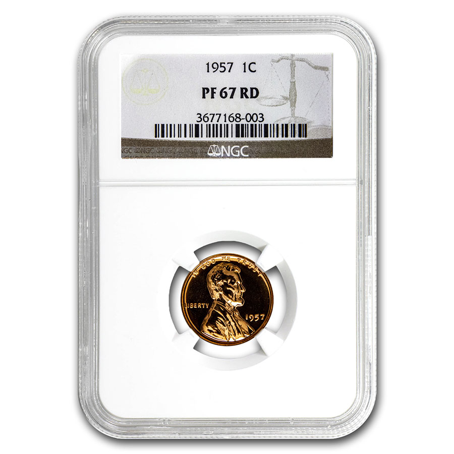 Buy 1957 Lincoln Cent PF-67 NGC (Red)