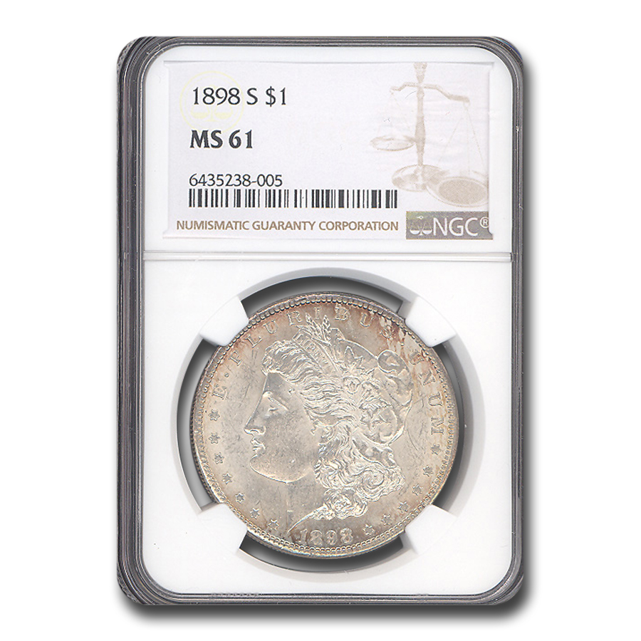 Buy 1898-S Morgan Dollar MS-61 NGC