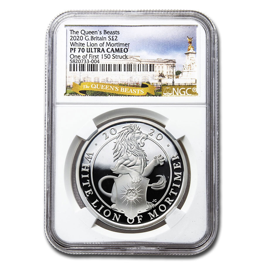 Buy 2020 GB 1 oz Silver Queen's Beasts White Lion PF-70 UCAM - Click Image to Close