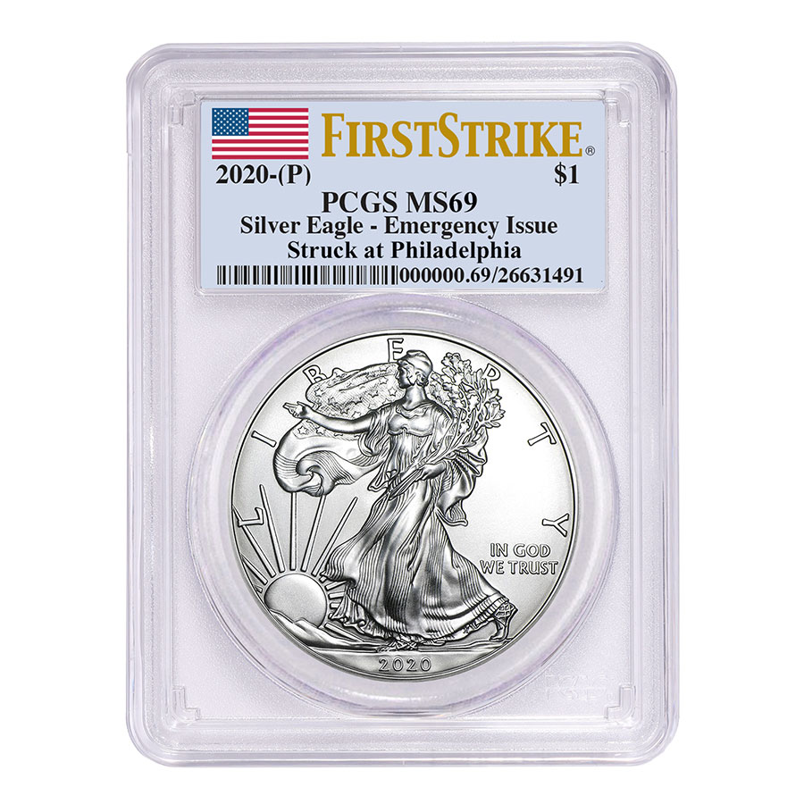 Buy 2020 (P) American Silver Eagle MS-69 PCGS (FirstStrike?)