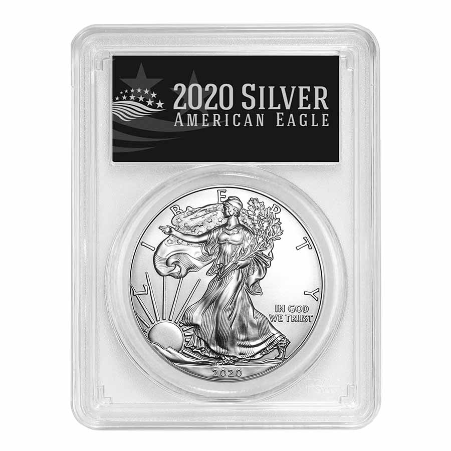 Buy 2020 (P) American Silver Eagle MS-69 PCGS (FDI, Black Label)