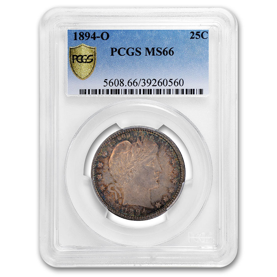 Buy 1894-O Barber Quarter MS-66 PCGS