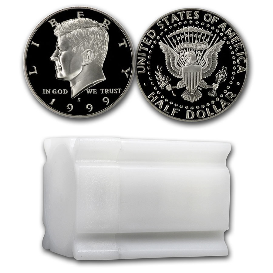 Buy 1999-S Kennedy Half Dollar 20-Coin Roll Proof