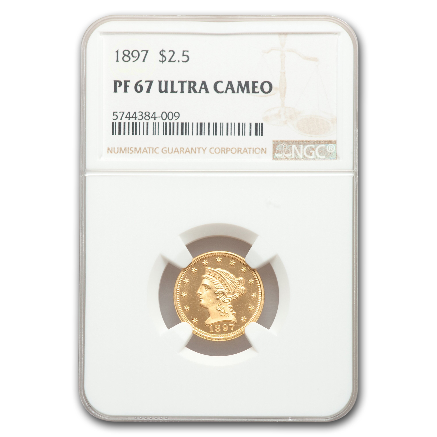 Buy 1897 $2.50 Liberty Gold Quarter Eagle PF-67 UCAM NGC