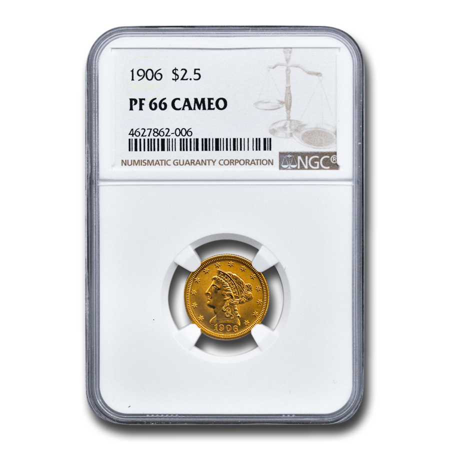 Buy 1906 $2.50 Liberty Gold Quarter Eagle PF-66 Cameo NGC