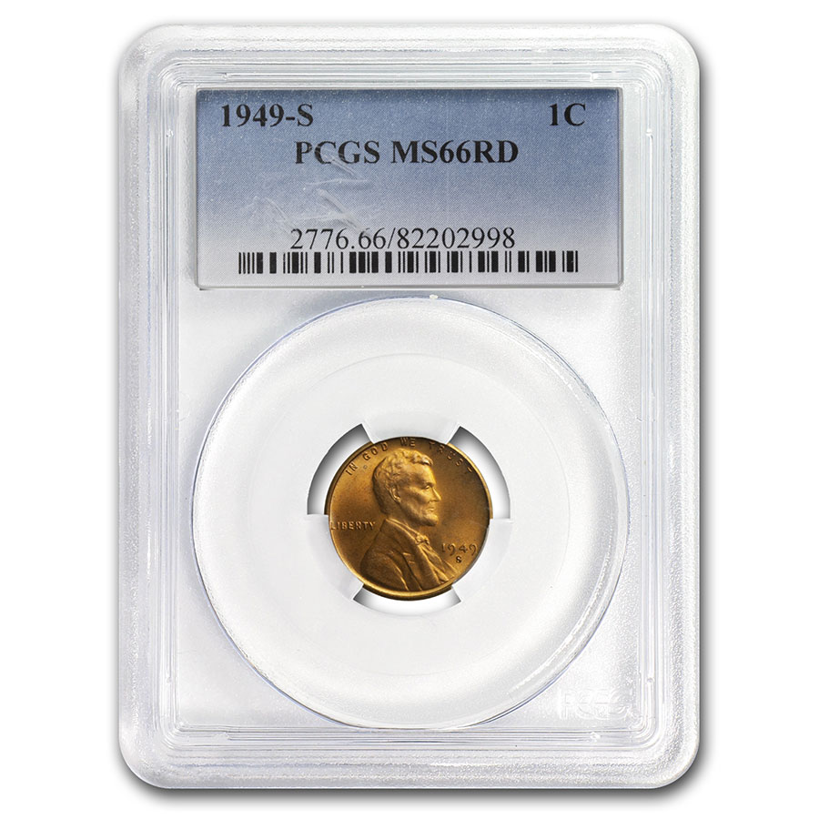 Buy 1949-S Lincoln Cent MS-66 PCGS (Red)