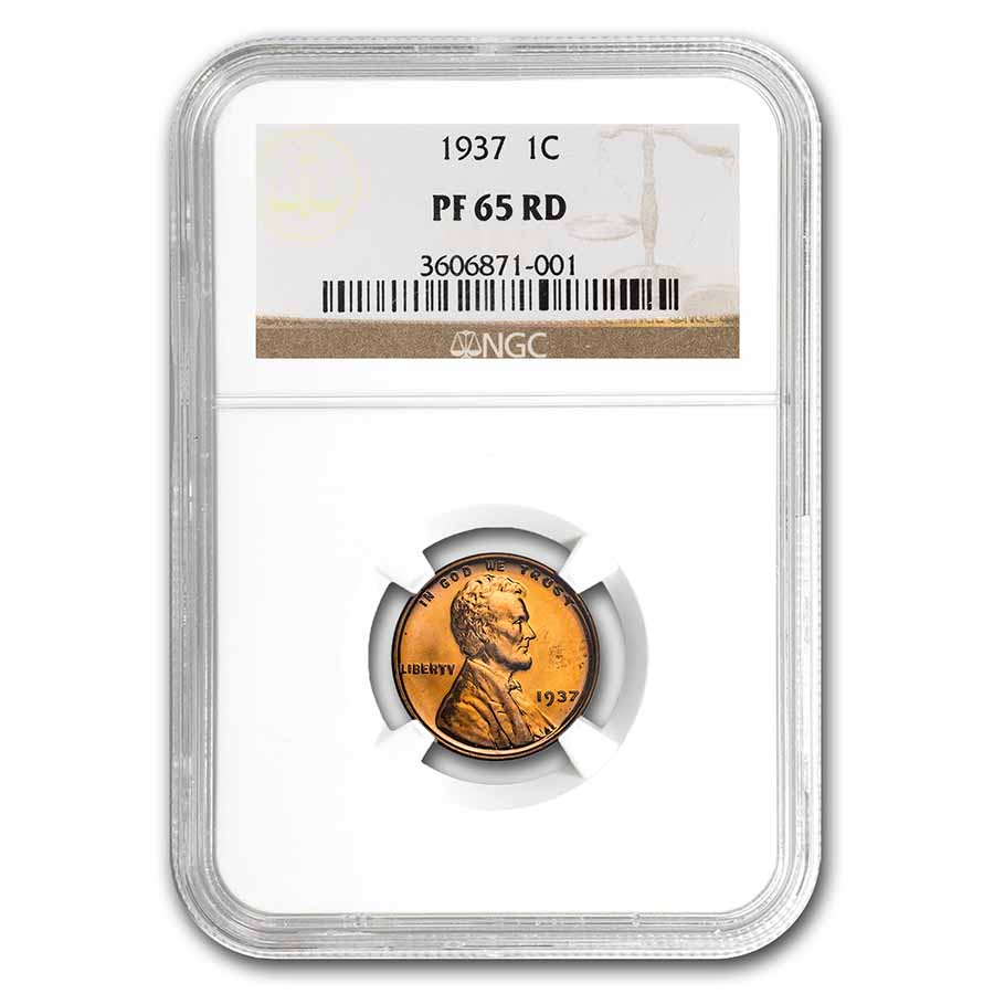Buy 1937 Lincoln Cent PF-65 NGC (Red)