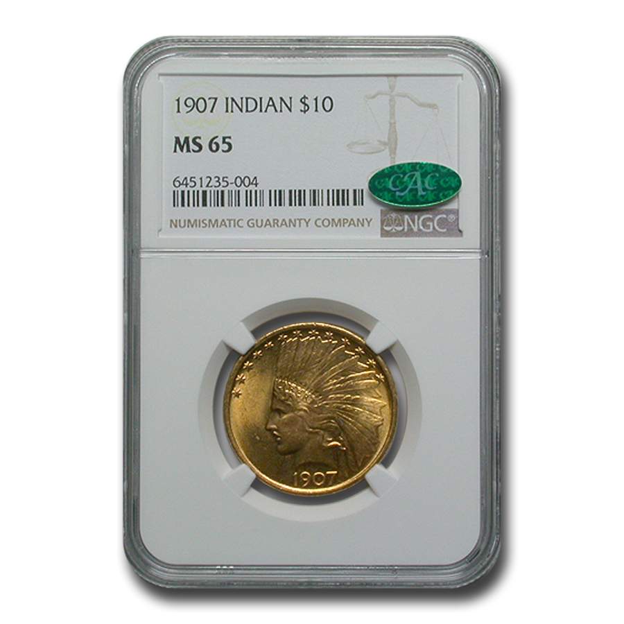 Buy 1907 $10 Indian Gold Eagle MS-65 NGC CAC