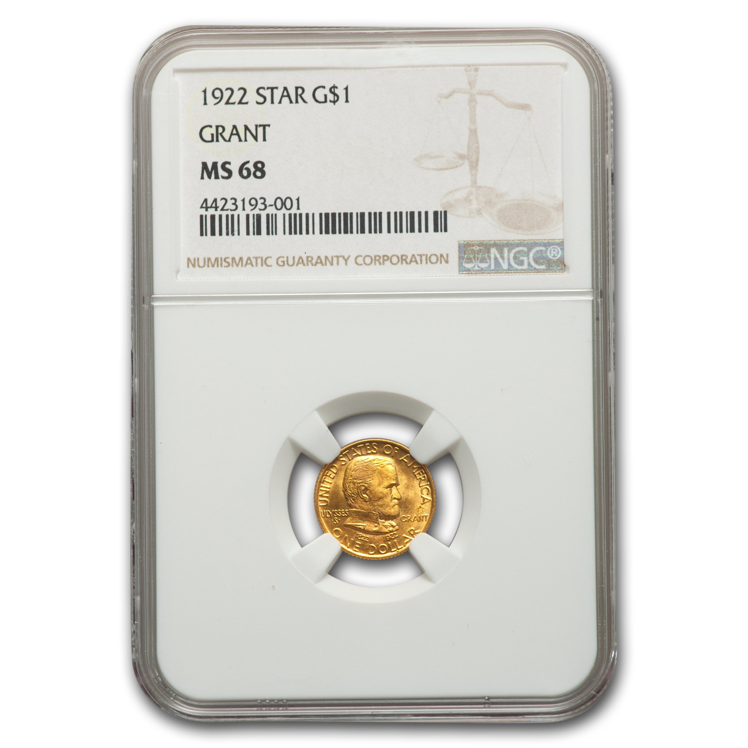 Buy 1922 Gold $1.00 Grant w/ Star MS-68 NGC (Star)