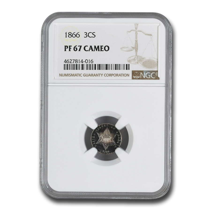 Buy 1866 Three Cent Silver PF-67 Cameo NGC