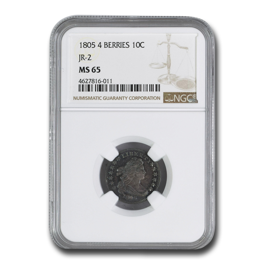 Buy 1805 Draped Bust Dime MS-65 NGC (4 Berries, JR-2)