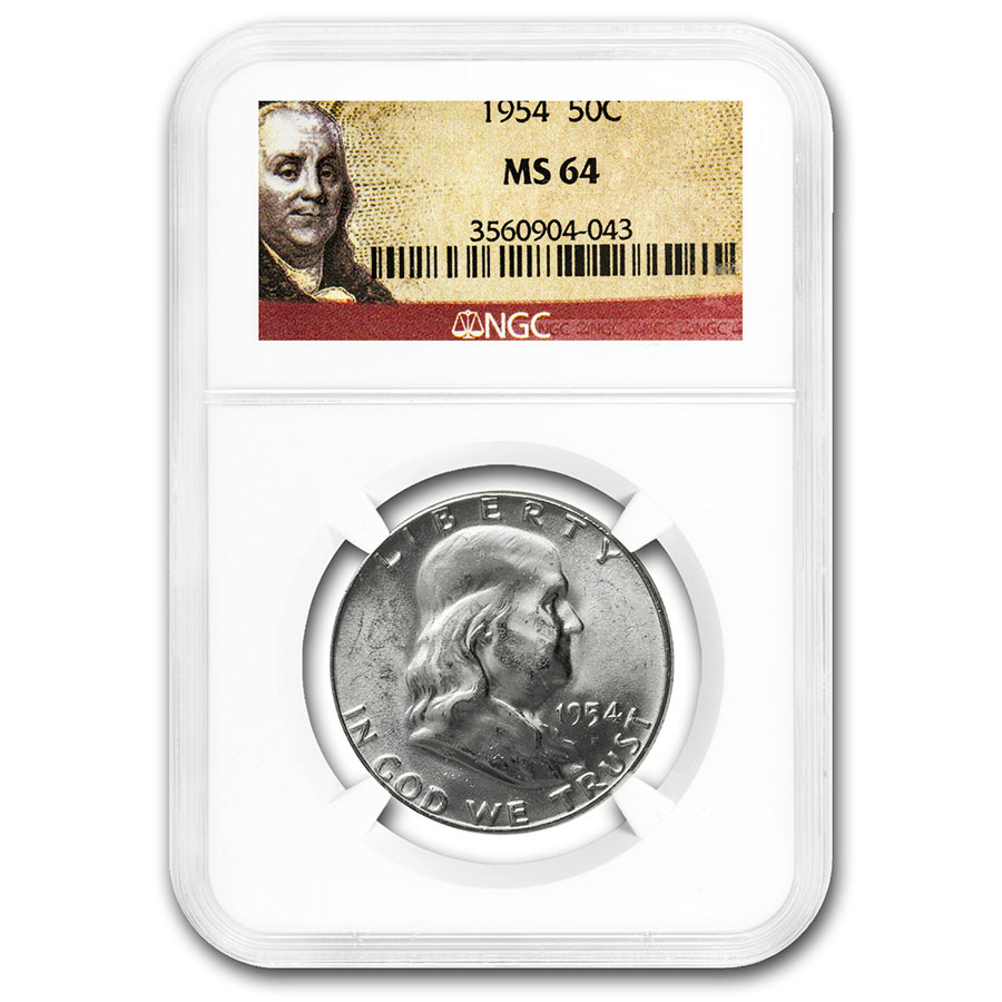 Buy 1954 Franklin Half Dollar MS-64 NGC