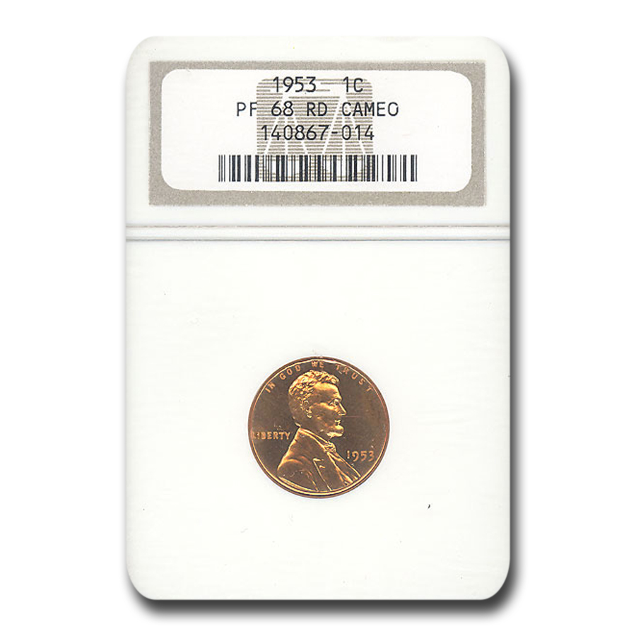 Buy 1953 Lincoln Cent PF-68 Cameo NGC (Red)