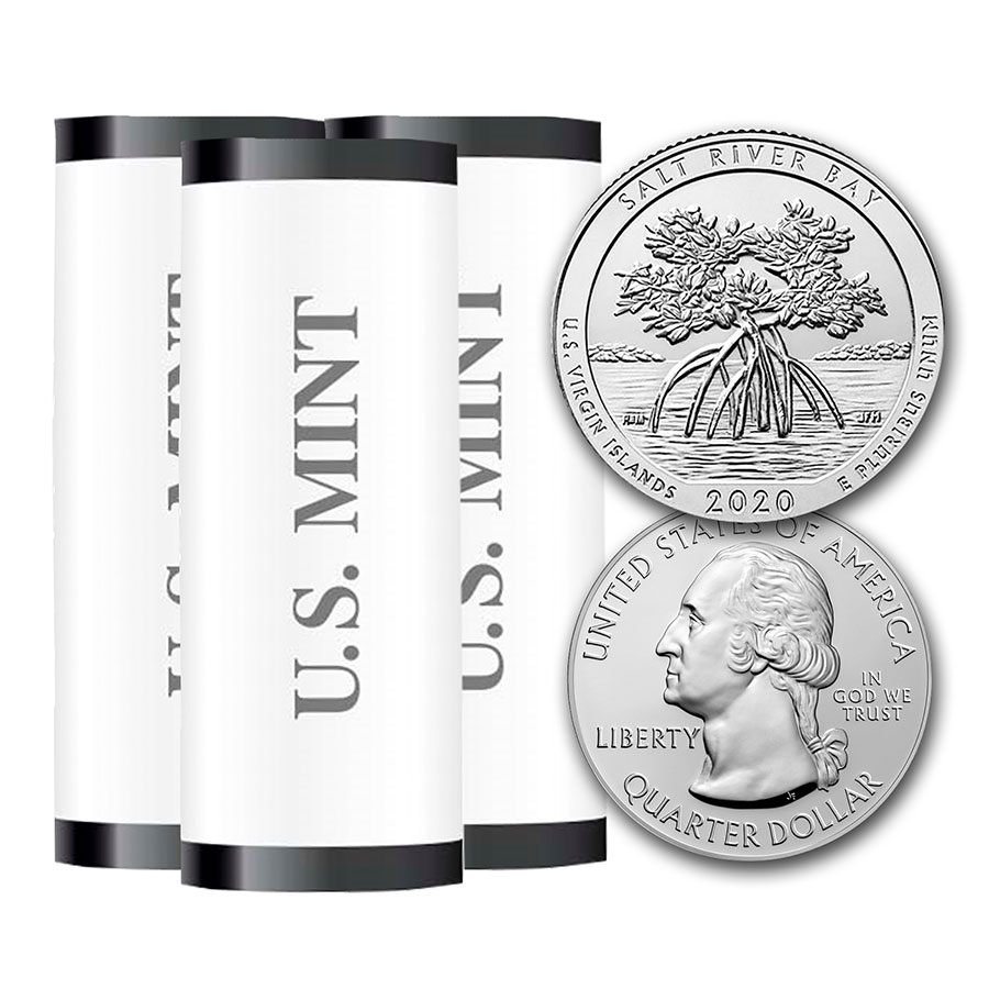 Buy 2020 PDS ATB Quarter Salt R Natl 40-Coin 3 Rolls