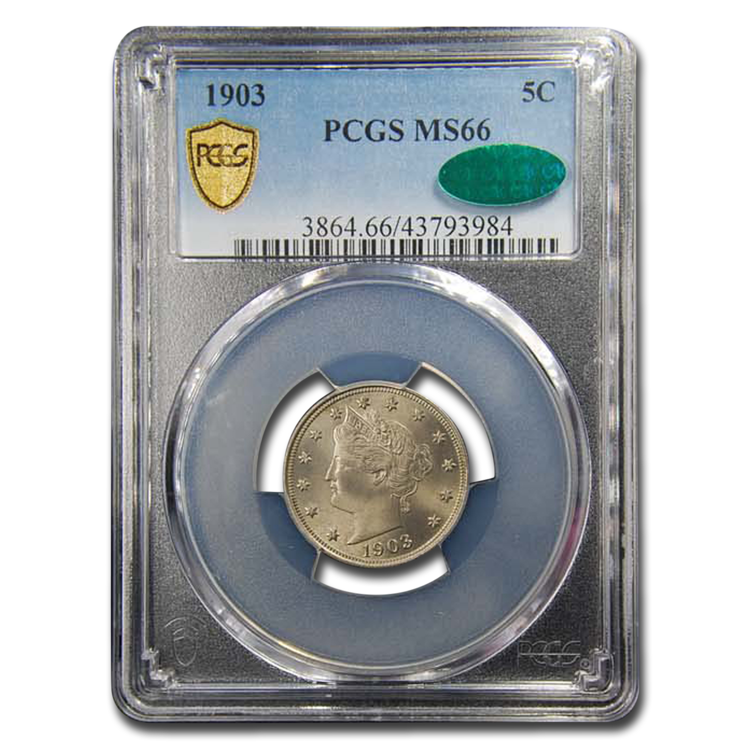 Buy 1903 Liberty Head V Nickel MS-66 PCGS CAC