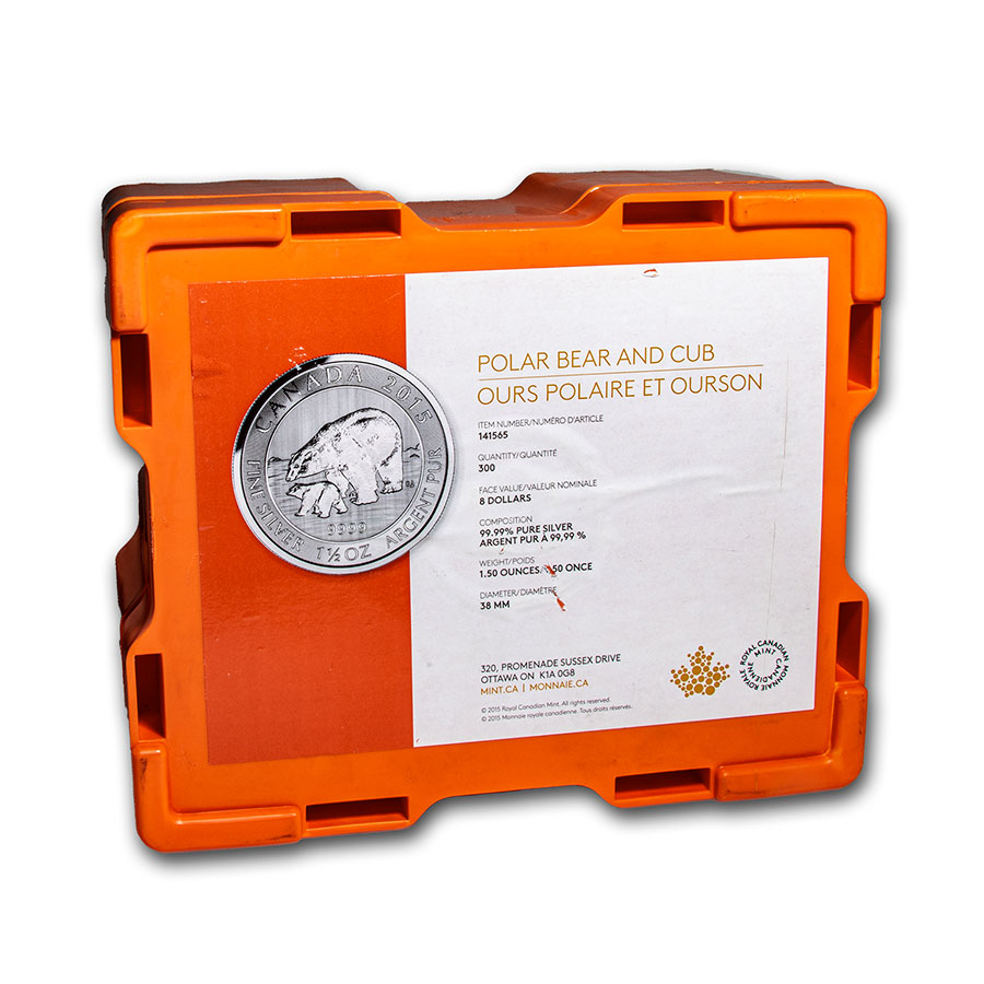 Buy 300-Coin 1.5 oz Silver Canada Wildlife Series Box (Empty, Orange) - Click Image to Close