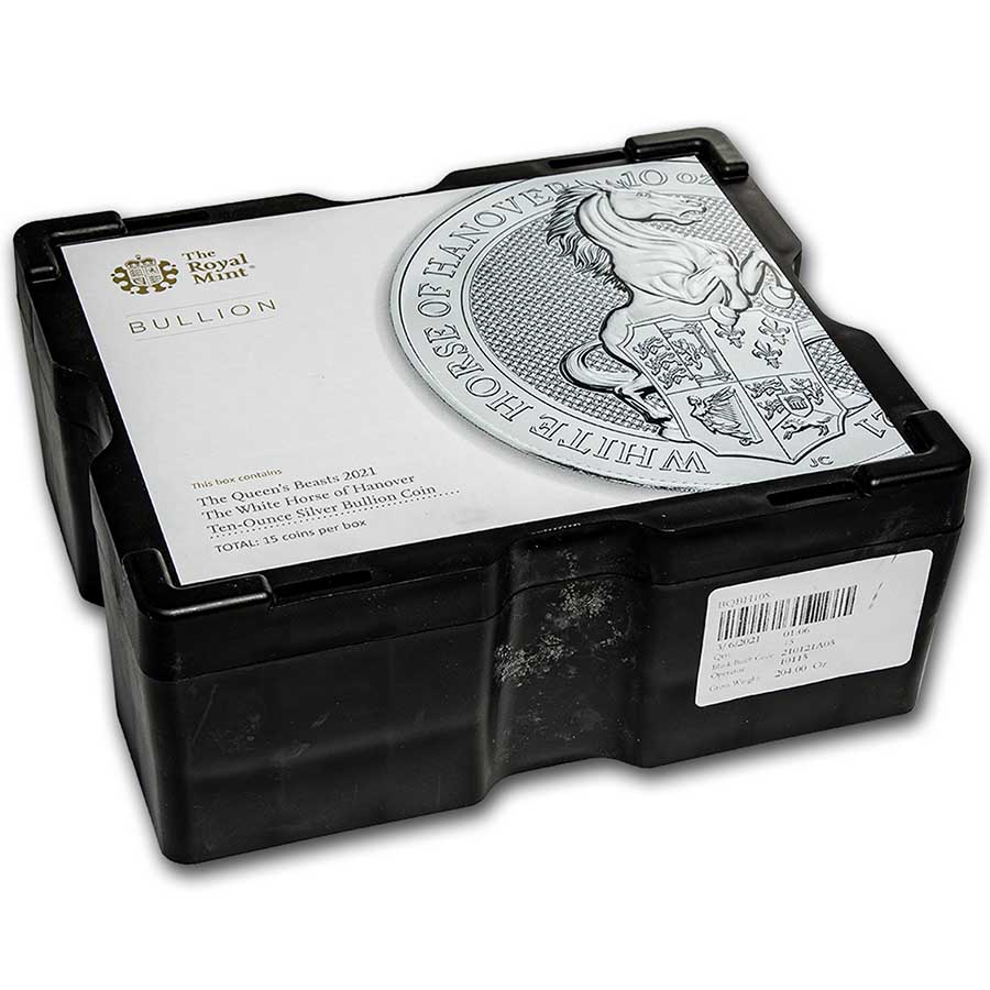 Buy 15-Coin 2021 10 oz White Horse of Hanover Monster Box (Empty)