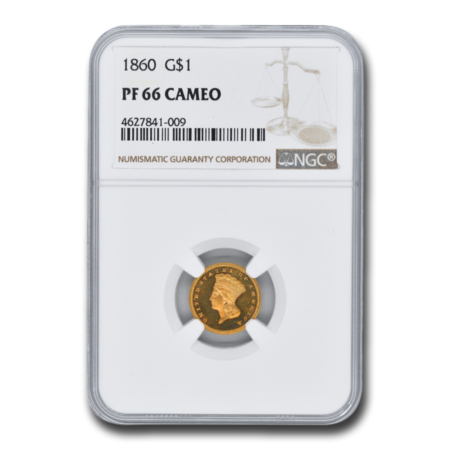 Buy 1860 $1 Indian Head Gold PF-66 Cameo NGC
