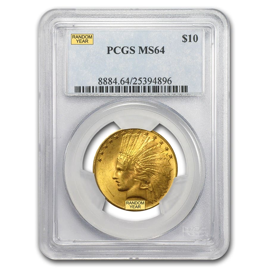 Buy $10 Indian Gold Eagle MS-64 PCGS (Random)