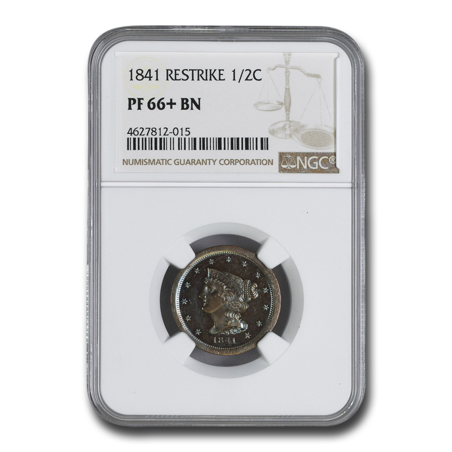 Buy 1841 Half Cent PF-66+ NGC (Brown, Restrike)