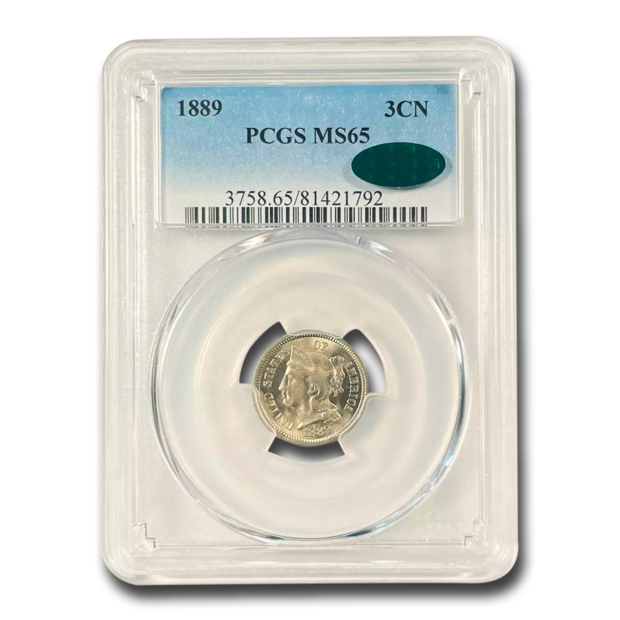 Buy 1889 Three Cent Nickel MS-65 PCGS CAC