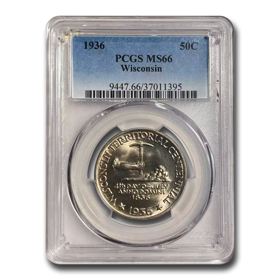 Buy 1936 Wisconsin Commemorative Half Dollar MS-66 PCGS